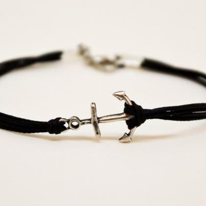 Anchor Cord Bracelet, Men's Bracelet,..