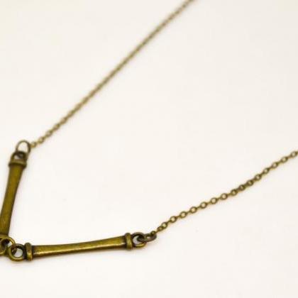 Bar Necklace For Men, Men's Bronze..