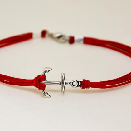 Anchor Cord Bracelet, Men's Bracelet,..