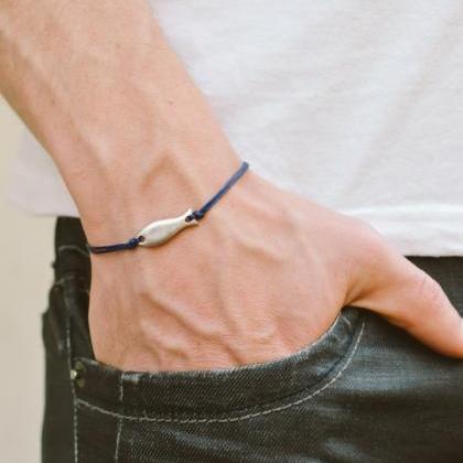 Men's bracelet, blue bracelet for m..
