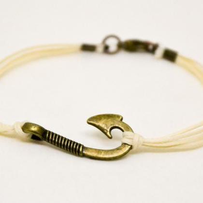 Men's Bracelet, Fish Hook Bracelet..