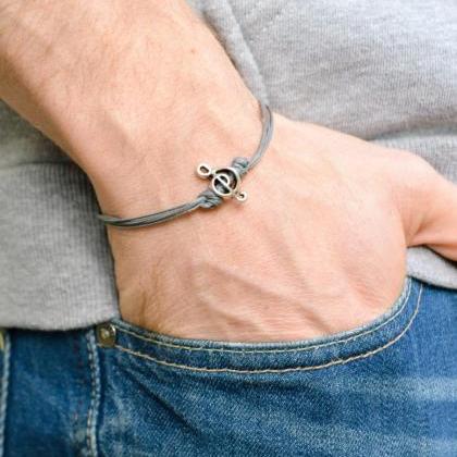 Treble clef bracelet for men, men's..