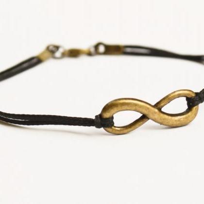 Infinity bracelet for men, black co..