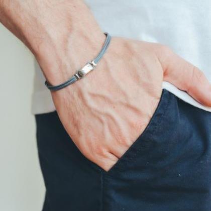 Gray bracelet for men, men's bracel..