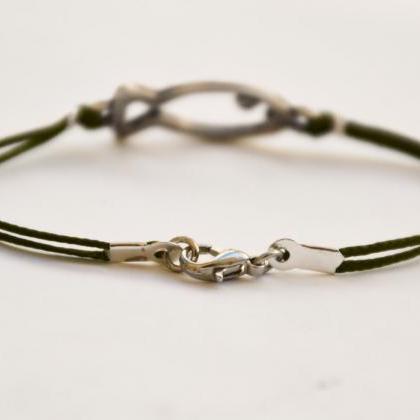 Men's Bracelet, Green Bracelet For..