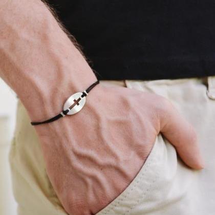 Cross bracelet for men, christian c..