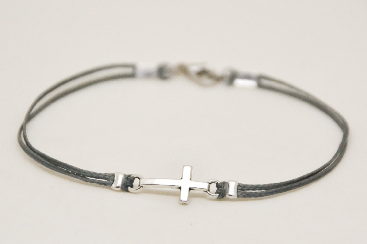 Cross Bracelet For Men, Groomsmen Gift, Men's Bracelet With A Silver
